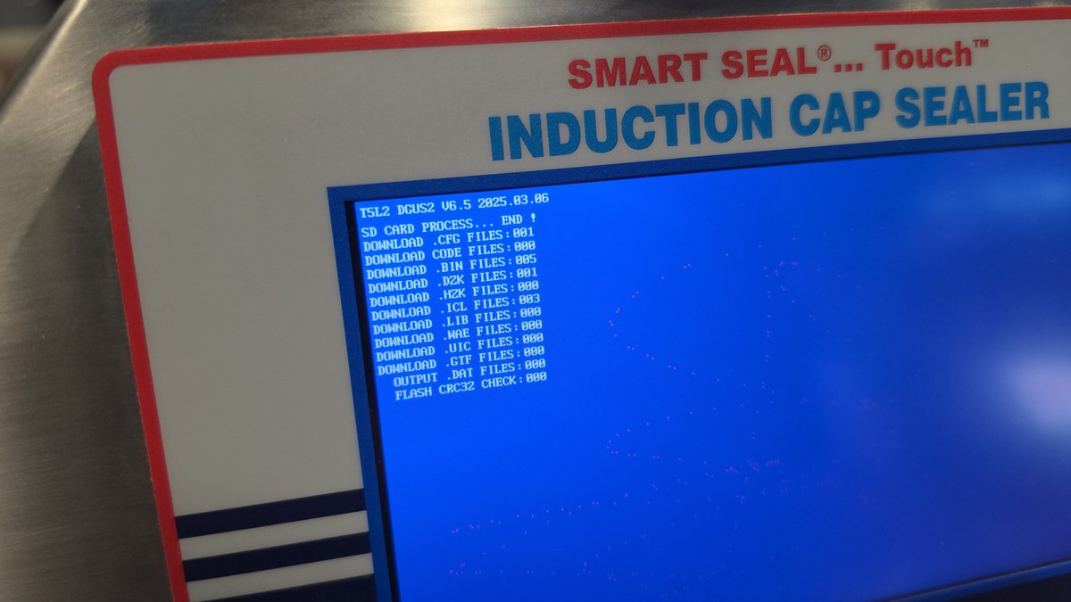 SD CARD PROCESS END ! message confirming flash success
